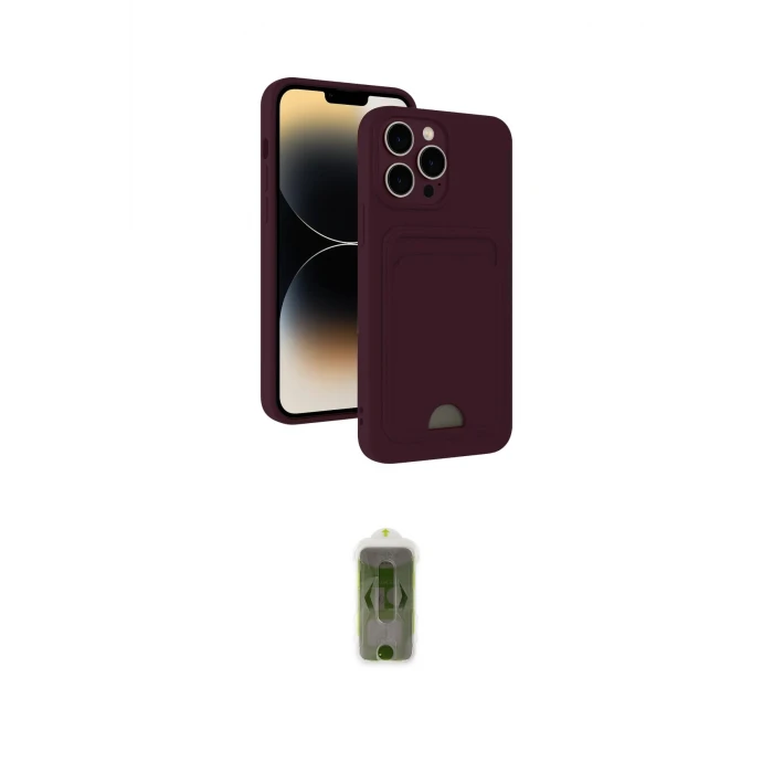 ieg™ iPhone 15 Pro Max Kılıf Vadi Çizgi Prime - Siyah Joko Magic 5D Hayalet Cam