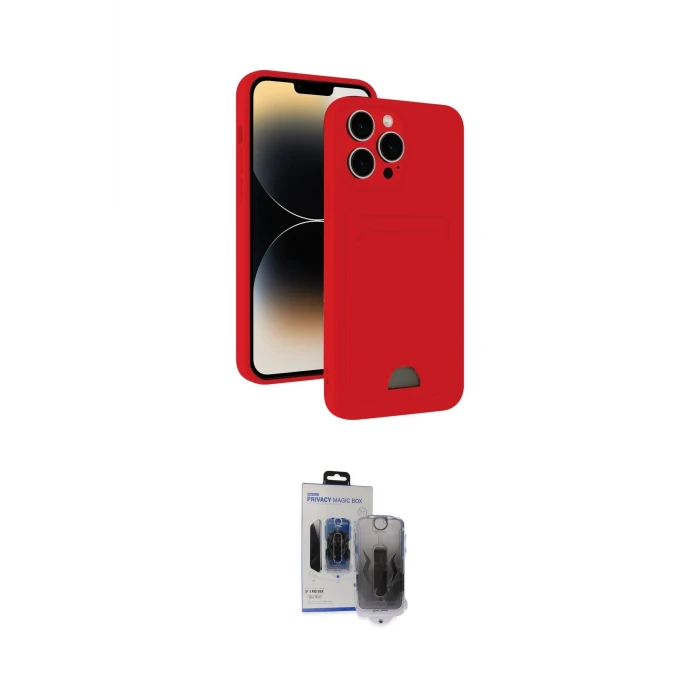 ieg™ iPhone 15 Pro Max Kılıf Vadi Çizgi Prime - Siyah Vanessa Magic Hayalet Cam