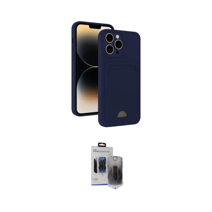 ieg™ iPhone 15 Pro Max Kılıf Vadi Çizgi Prime - Siyah Vanessa Magic Hayalet Cam