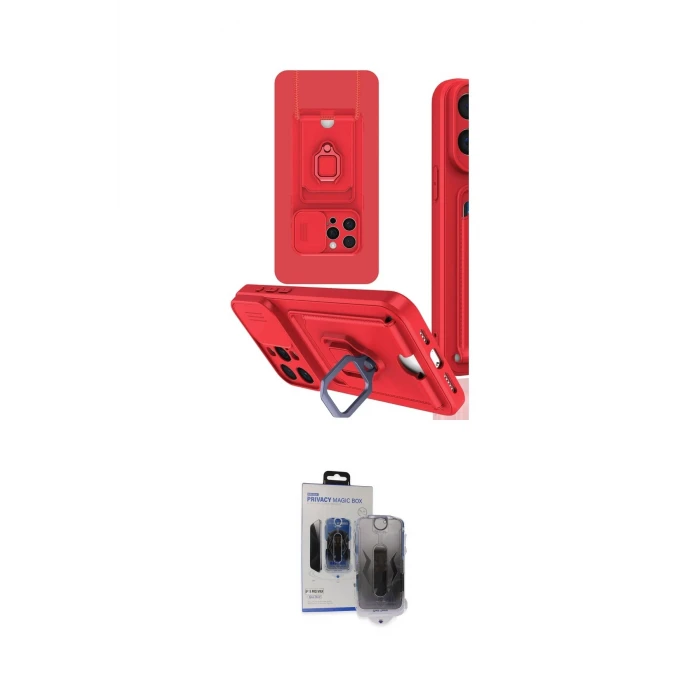 ieg™ iPhone 15 Pro Max Kılıf Vadi Form Prime - Siyah Vanessa Magic Hayalet Cam