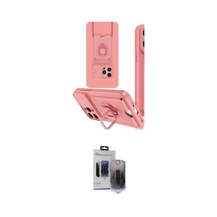 ieg™ iPhone 15 Pro Max Kılıf Vadi Form Prime - Siyah Vanessa Magic Hayalet Cam