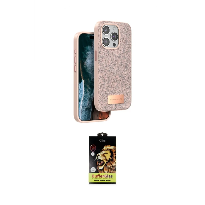 ieg™ iPhone 15 Pro Max Kılıf Vadi Klasik Serisi - Siyah Buffer Cam Ekran Koruyucu