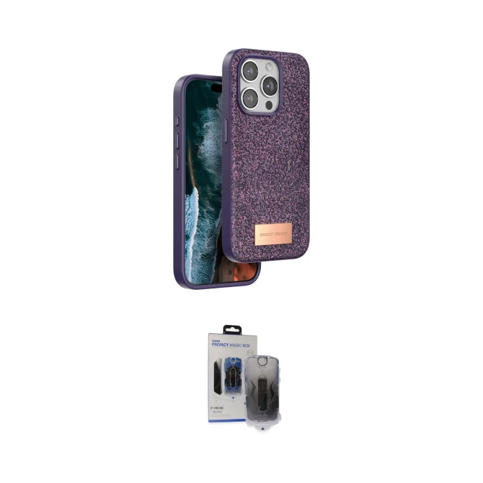 ieg™ iPhone 15 Pro Max Kılıf Vadi Klasik Serisi - Siyah Vanessa Magic Hayalet Cam