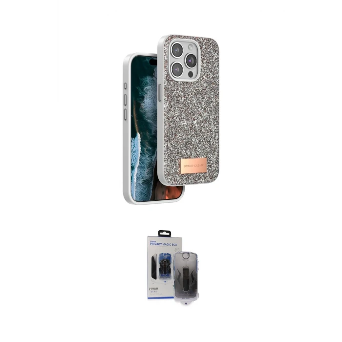 ieg™ iPhone 15 Pro Max Kılıf Vadi Klasik Serisi - Siyah Vanessa Magic Hayalet Cam