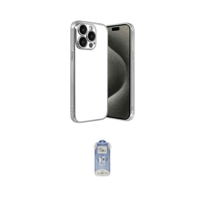 ieg™ iPhone 15 Pro Max Kılıf Vadi Minimal - Siyah Joko Magic 5D Cam