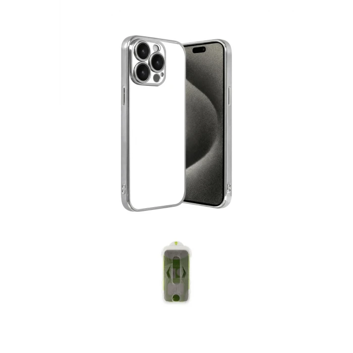 ieg™ iPhone 15 Pro Max Kılıf Vadi Minimal - Siyah Joko Magic 5D Hayalet Cam