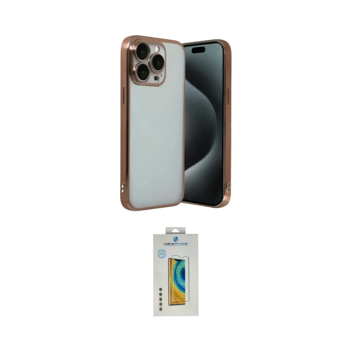 ieg™ iPhone 15 Pro Max Kılıf Vadi Minimal - Siyah Polymer Nano Ekran Koruyucu