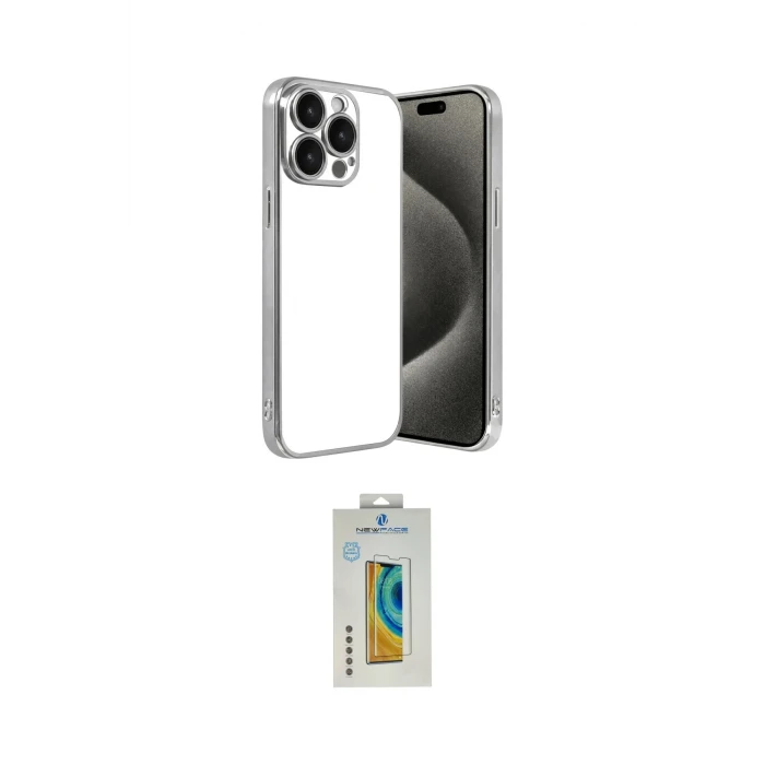 ieg™ iPhone 15 Pro Max Kılıf Vadi Minimal - Siyah Polymer Nano Ekran Koruyucu