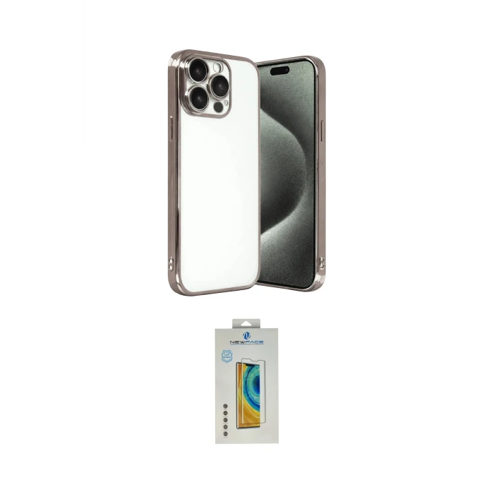 ieg™ iPhone 15 Pro Max Kılıf Vadi Minimal - Siyah Polymer Nano Ekran Koruyucu