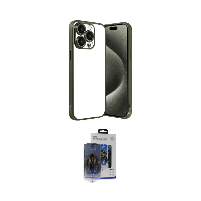 ieg™ iPhone 15 Pro Max Kılıf Vadi Minimal - Siyah Vanessa Magic Cam