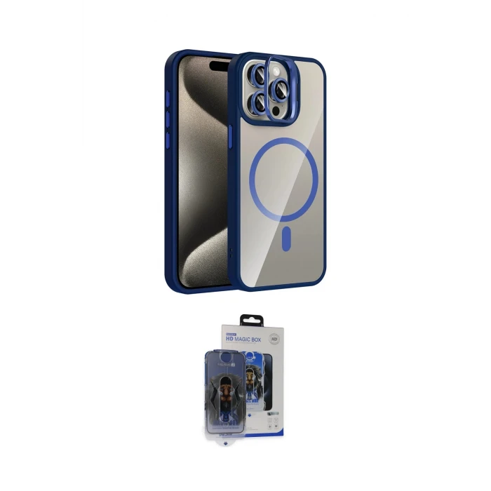 ieg™ iPhone 15 Pro Max Kılıf Yadigar Asil Koleksiyonu - Siyah Vanessa Magic Cam