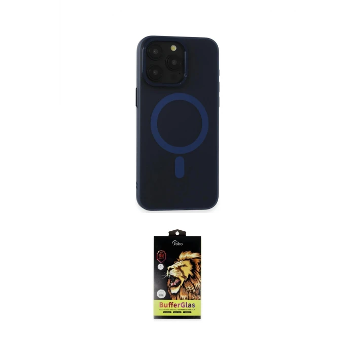 ieg™ iPhone 15 Pro Max Kılıf Yadigar Işık - Siyah Buffer Cam Ekran Koruyucu