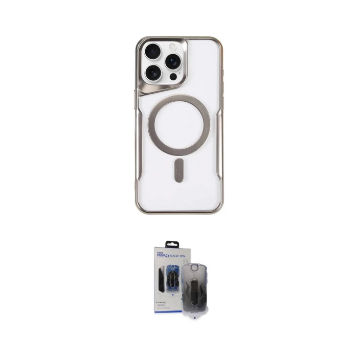 ieg™ iPhone 15 Pro Max Kılıf Yadigar Klasik Özel Seri - Siyah Vanessa Magic Hayalet Cam