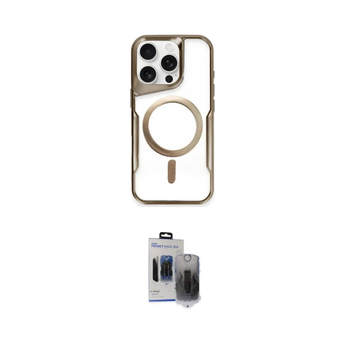 ieg™ iPhone 15 Pro Max Kılıf Yadigar Klasik Özel Seri - Siyah Vanessa Magic Hayalet Cam