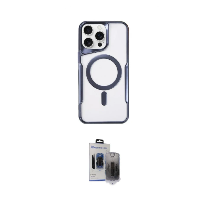 ieg™ iPhone 15 Pro Max Kılıf Yadigar Klasik Özel Seri - Siyah Vanessa Magic Hayalet Cam