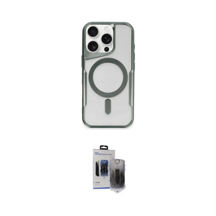 ieg™ iPhone 15 Pro Max Kılıf Yadigar Klasik Özel Seri - Siyah Vanessa Magic Hayalet Cam