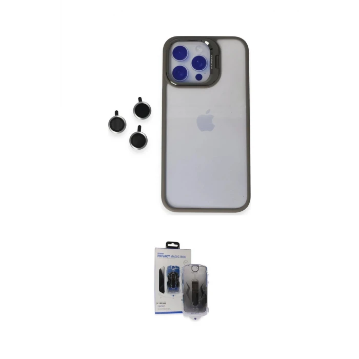 ieg™ iPhone 15 Pro Max Kılıf Yankı Asil Serisi - Siyah Vanessa Magic Hayalet Cam