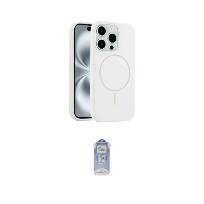 ieg™ iPhone 15 Pro Max Kılıf Yankı Form Serisi - Siyah Joko Magic 5D Cam