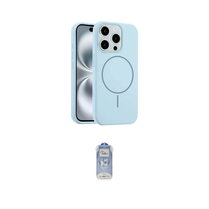 ieg™ iPhone 15 Pro Max Kılıf Yankı Form Serisi - Siyah Joko Magic 5D Cam