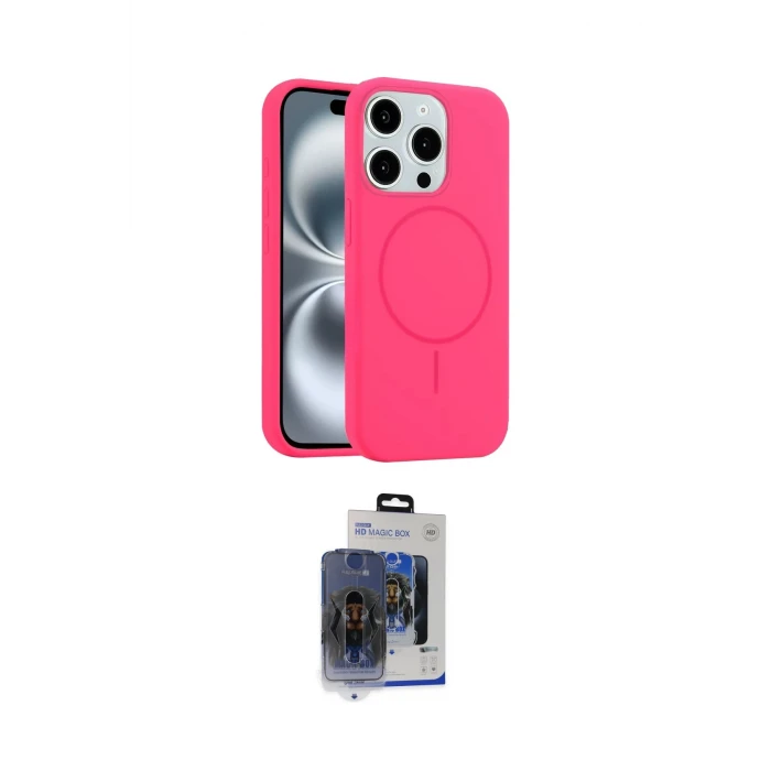 ieg™ iPhone 15 Pro Max Kılıf Yankı Form Serisi - Siyah Vanessa Magic Cam