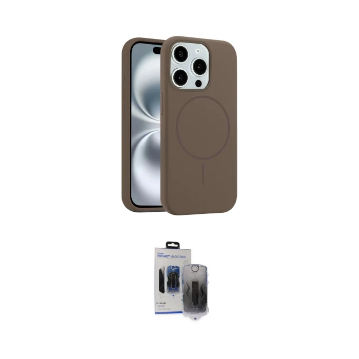 ieg™ iPhone 15 Pro Max Kılıf Yankı Form Serisi - Siyah Vanessa Magic Hayalet Cam