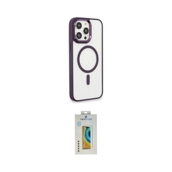 ieg™ iPhone 15 Pro Max Kılıf Yankı Işık Özel Seri - Siyah Polymer Nano Ekran Koruyucu