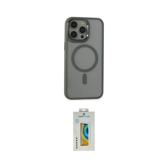 ieg™ iPhone 15 Pro Max Kılıf Yankı Işık Özel Seri - Siyah Polymer Nano Ekran Koruyucu