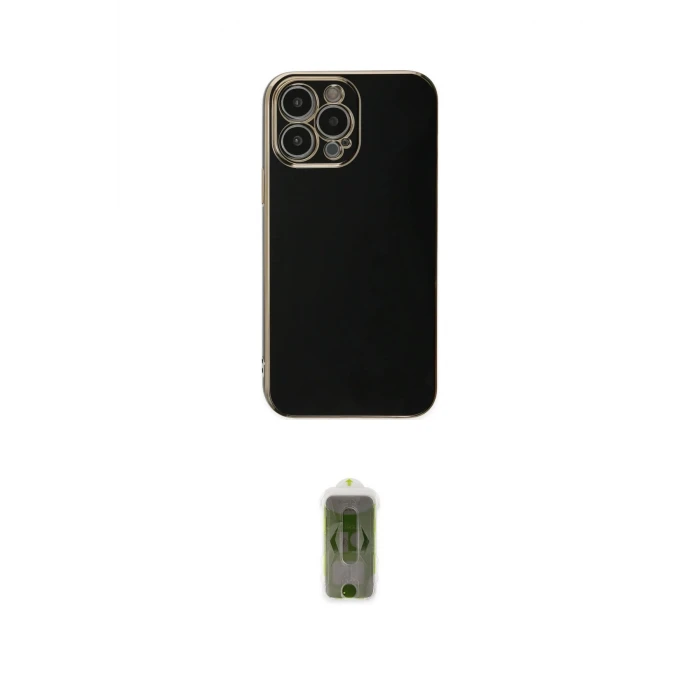 ieg™ iPhone 15 Pro Max Kılıf Yankı Serisi - Siyah Joko Magic 5D Hayalet Cam