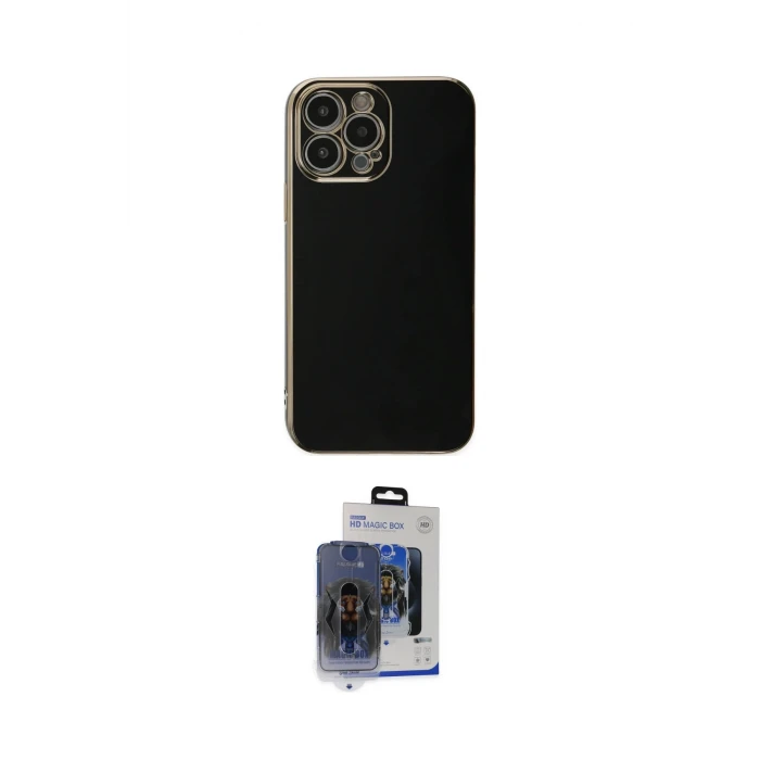 ieg™ iPhone 15 Pro Max Kılıf Yankı Serisi - Siyah Vanessa Magic Cam
