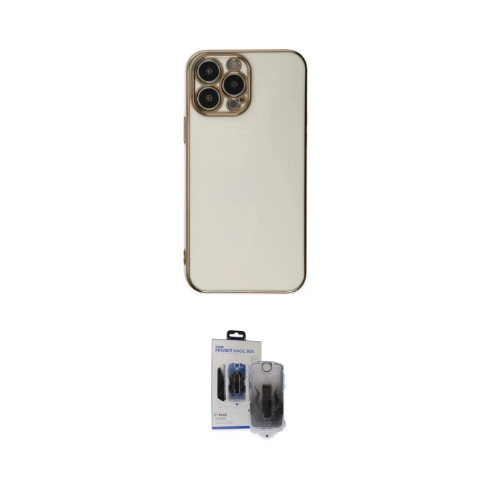 ieg™ iPhone 15 Pro Max Kılıf Yankı Serisi - Siyah Vanessa Magic Hayalet Cam