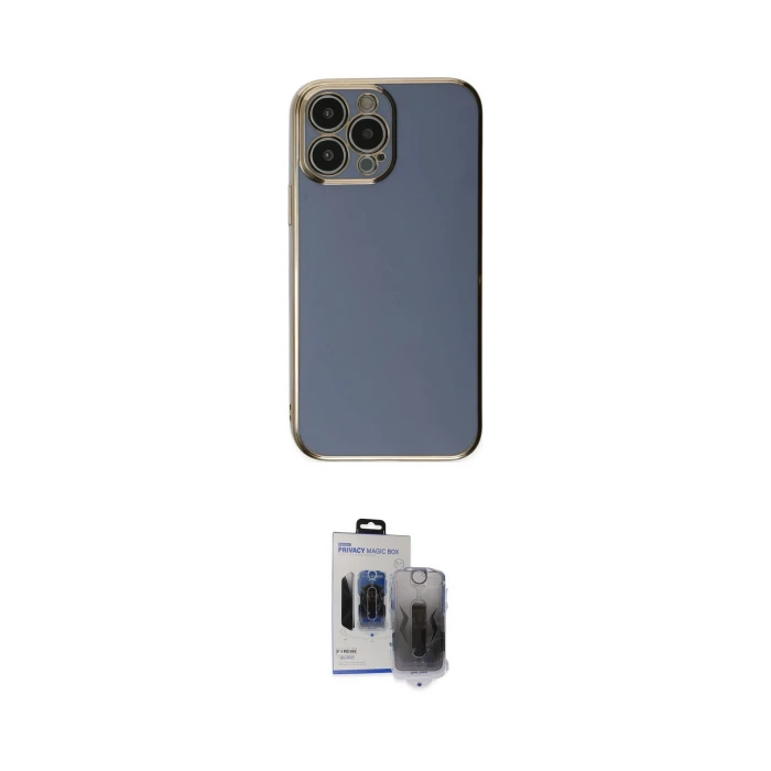 ieg™ iPhone 15 Pro Max Kılıf Yankı Serisi - Siyah Vanessa Magic Hayalet Cam