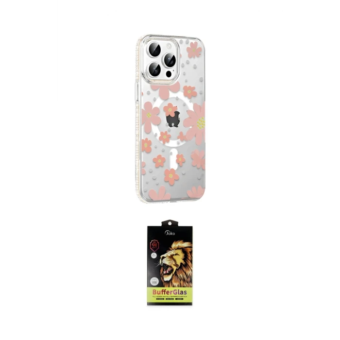ieg™ iPhone 15 Pro Max Kılıf Yörünge Işık Prime - Siyah Buffer Cam Ekran Koruyucu