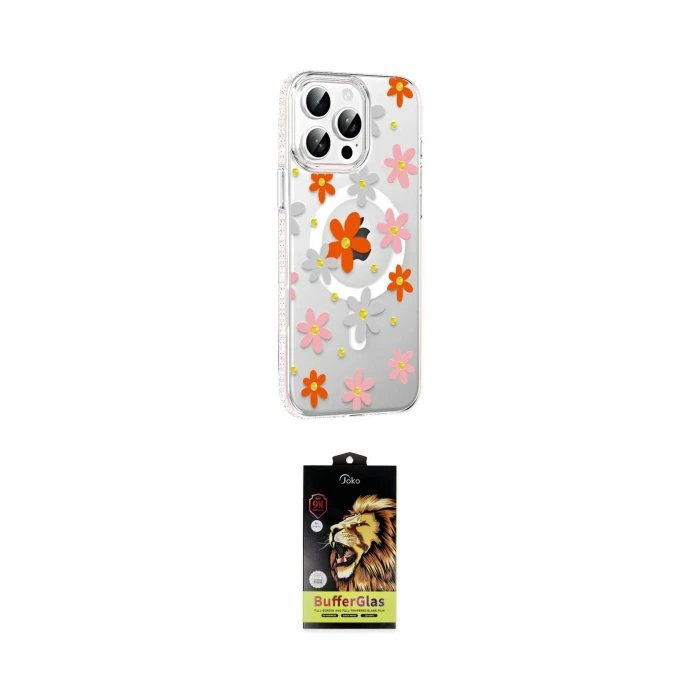 ieg™ iPhone 15 Pro Max Kılıf Yörünge Işık Prime - Siyah Buffer Cam Ekran Koruyucu