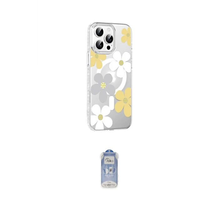 ieg™ iPhone 15 Pro Max Kılıf Yörünge Işık Prime - Siyah Joko Magic 5D Cam