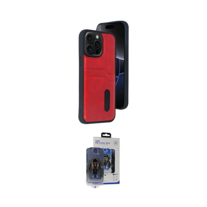 ieg™ iPhone 15 Pro Max Kılıf Yörünge Işık Serisi - Siyah Vanessa Magic Cam