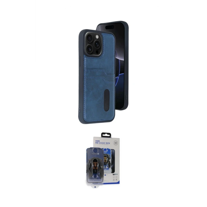 ieg™ iPhone 15 Pro Max Kılıf Yörünge Işık Serisi - Siyah Vanessa Magic Cam