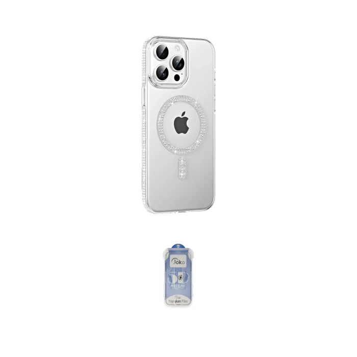 ieg™ iPhone 15 Pro Max Kılıf Yörünge Koleksiyonu - Siyah Joko Magic 5D Cam
