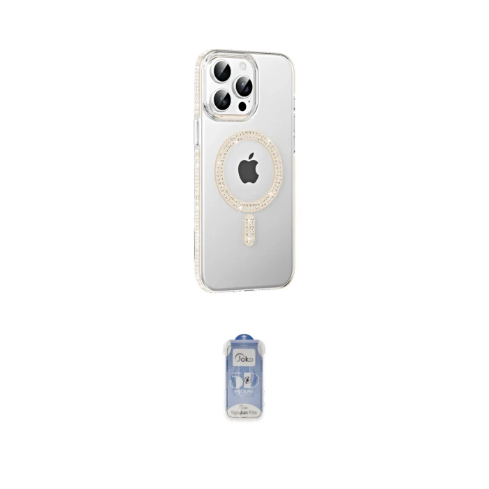 ieg™ iPhone 15 Pro Max Kılıf Yörünge Koleksiyonu - Siyah Joko Magic 5D Cam