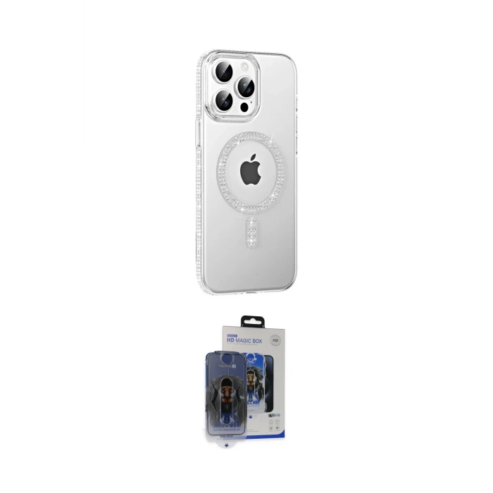ieg™ iPhone 15 Pro Max Kılıf Yörünge Koleksiyonu - Siyah Vanessa Magic Cam