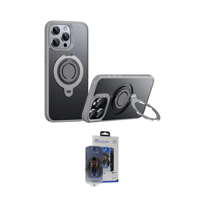 ieg™ iPhone 15 Pro Max Kılıf Zirve Çizgi Prime - Siyah Vanessa Magic Cam