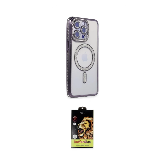 ieg™ iPhone 15 Pro Max Kılıf Zirve Doku Prime - Siyah Buffer Cam Ekran Koruyucu