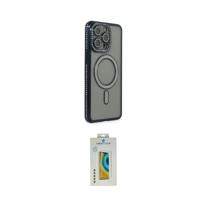 ieg™ iPhone 15 Pro Max Kılıf Zirve Doku Prime - Siyah Polymer Nano Ekran Koruyucu