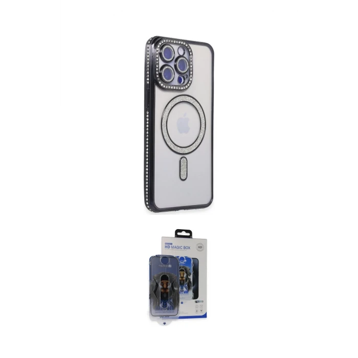 ieg™ iPhone 15 Pro Max Kılıf Zirve Doku Prime - Siyah Vanessa Magic Cam