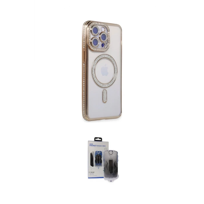 ieg™ iPhone 15 Pro Max Kılıf Zirve Doku Prime - Siyah Vanessa Magic Hayalet Cam