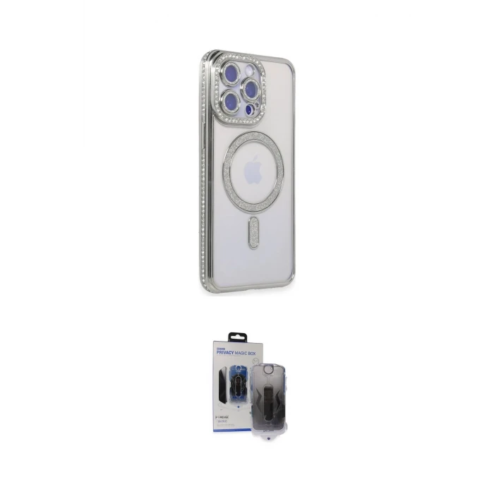 ieg™ iPhone 15 Pro Max Kılıf Zirve Doku Prime - Siyah Vanessa Magic Hayalet Cam