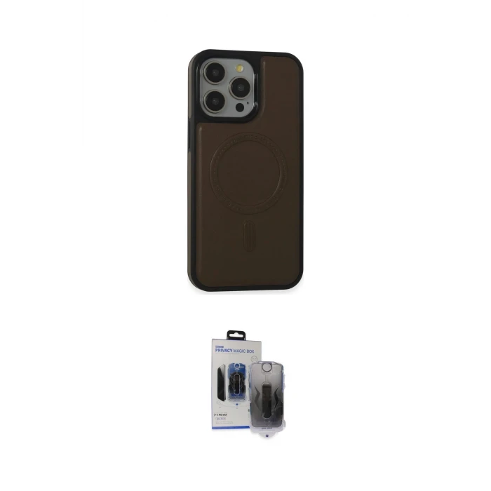 ieg™ iPhone 15 Pro Max Kılıf Zirve Işık Serisi - Siyah Vanessa Magic Hayalet Cam