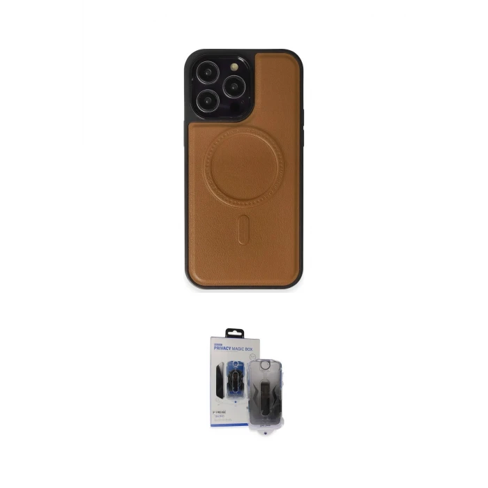 ieg™ iPhone 15 Pro Max Kılıf Zirve Işık Serisi - Siyah Vanessa Magic Hayalet Cam