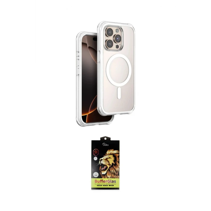 ieg™ iPhone 15 Pro Max Kılıf Zirve Klasik Prime - Siyah Buffer Cam Ekran Koruyucu