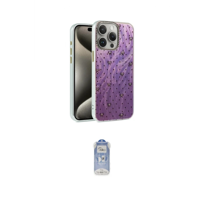 ieg™ iPhone 15 Pro Max Kılıf Zirve Modern Prime - Siyah Joko Magic 5D Cam