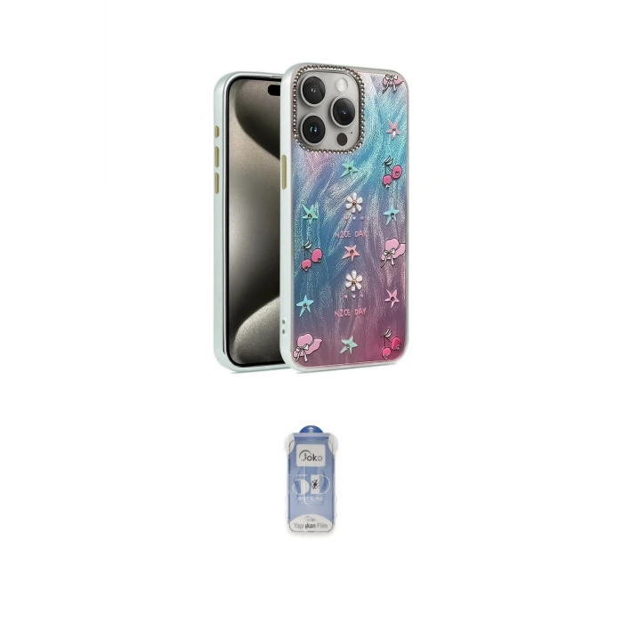 ieg™ iPhone 15 Pro Max Kılıf Zirve Modern Prime - Siyah Joko Magic 5D Cam